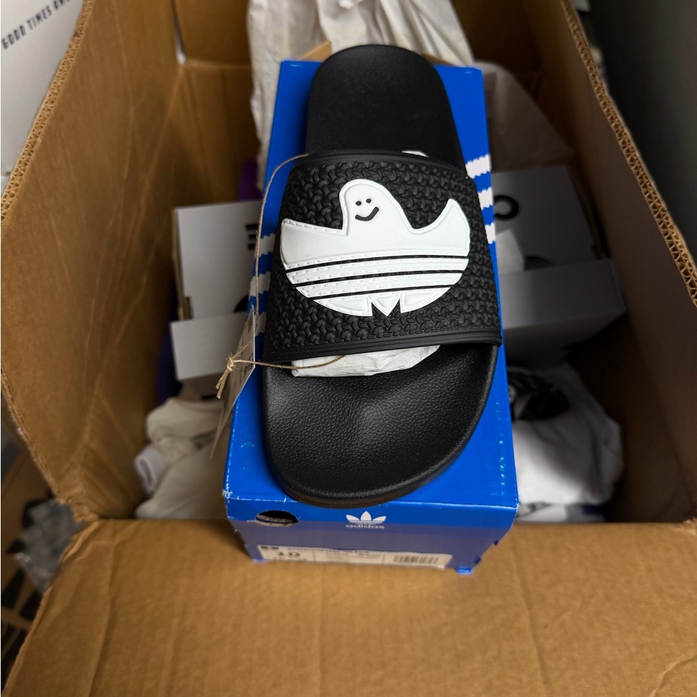 Adidas Gonz Shmoofoil Slides BRAND NEW men’s size 10